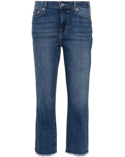 DKNY Straight.leg Cropped Jeans - Blue