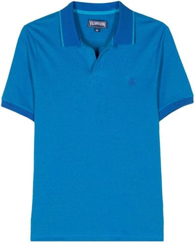 Vilebrequin オーガニックコットン ポロシャツ - ブルー