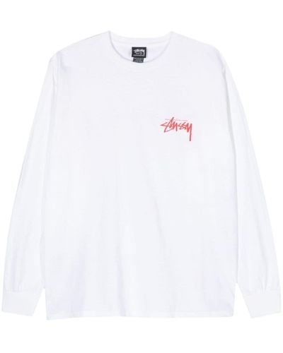 Stussy Beat Crazy Long-sleeve T-shirt - White