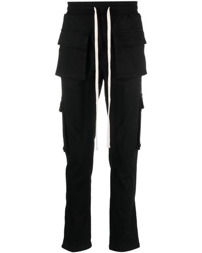 MOUTY Drawstring-fastening Multiple-pockets Trousers - Black