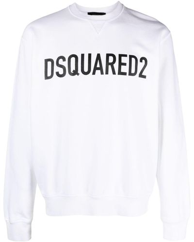 DSquared² Sweat en coton à logo imprimé - Blanc