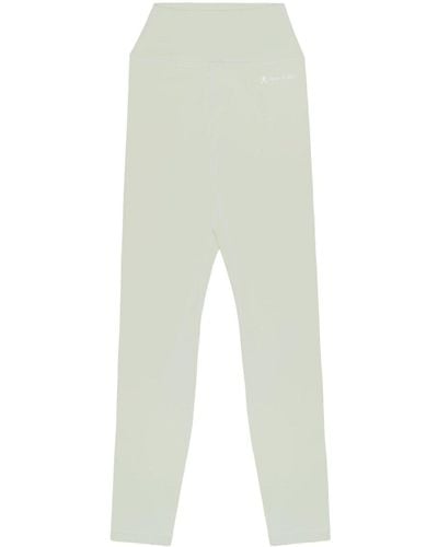 Sporty & Rich Runner Script Logo-print leggings - White
