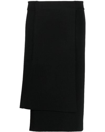 Mrz High-waisted Wrap Skirt - Black