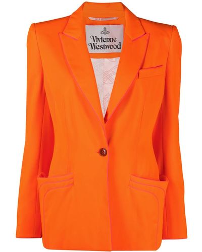 Vivienne Westwood Blazer monopetto con tasche - Arancione