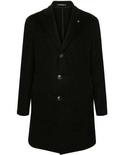 Tagliatore Single-breasted Cashmere Coat - Black