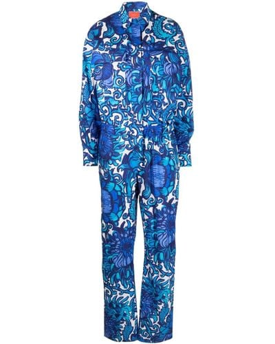 La DoubleJ Jumpsuit Met Print - Blauw