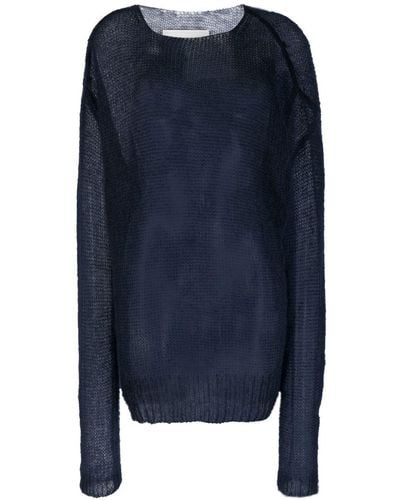 Ramael Sheer Knitted Sweater - Blue