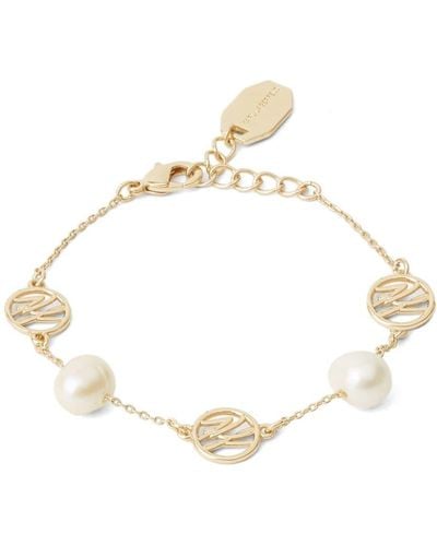 Karl Lagerfeld Collar K/Autograph Pearls con charm - Metálico