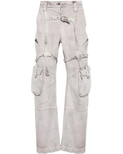 Off-White c/o Virgil Abloh Laundry Tapered Cargo Trousers - Grey
