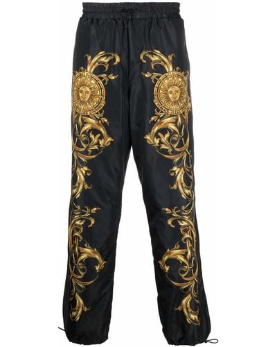 Versace Pantalon de jogging à motif baroque - Noir