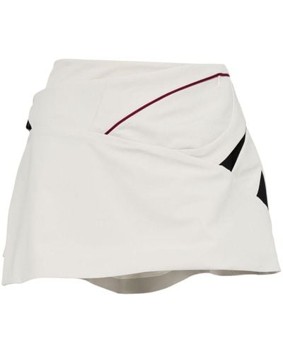 Hyein Seo Low-rise layered wrap miniskirt - Weiß