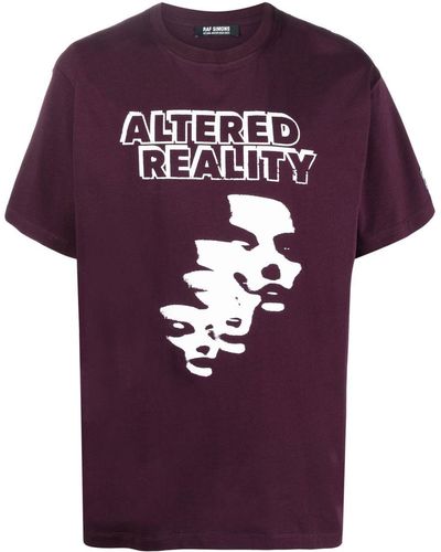 Raf Simons T-shirt à imprimé graphique - Violet
