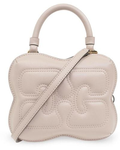 Ganni Small Butterfly Tote Bag - Natural