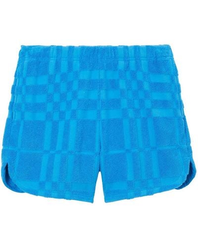 Burberry Shorts sopra il ginocchio a quadri - Blu