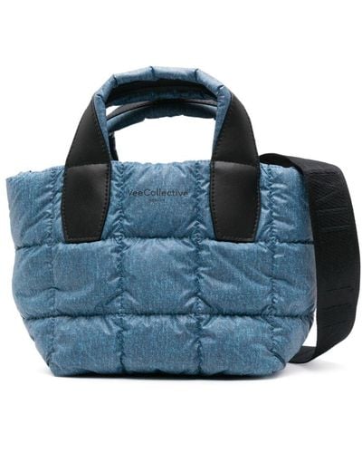VEE COLLECTIVE Mini Porter Quilted Tote Bag - Blue