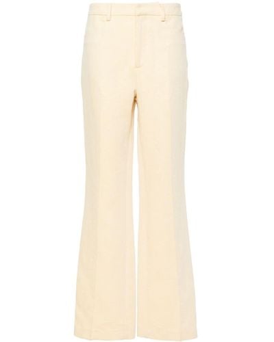 Zadig & Voltaire Pistol Mid-rise Flared Trousers - Natural