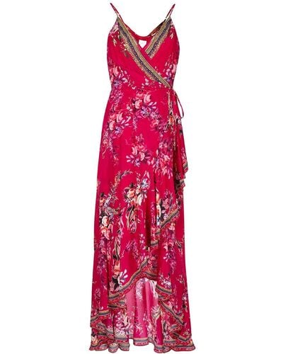 Camilla Floral-print Silk Maxi Dress - Pink