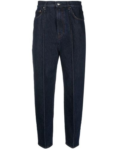 Totême Cropped-Jeans mit hohem Bund - Blau