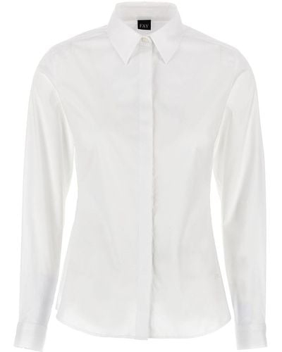 Fay Langärmeliges Hemd - Weiß