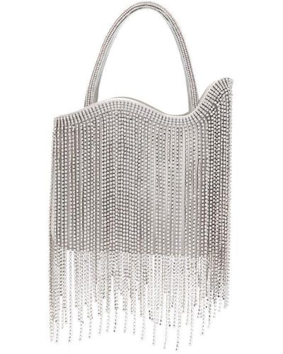 Le Silla Ivy Crystal-fringe Mini Bag - White