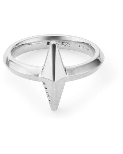 Jimmy Choo Ring Met Gegraveerd Logo - Metallic