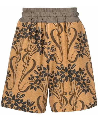 Pierre Louis Mascia Ursula Floral-print Elasticated Shorts - Multicolour