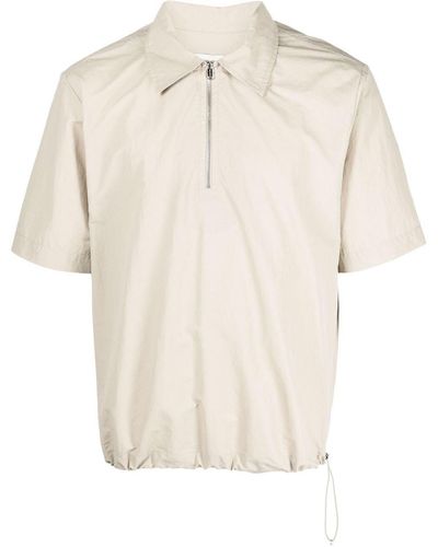 Nanushka Half-zip Short-sleeve Polo Shirt - Natural