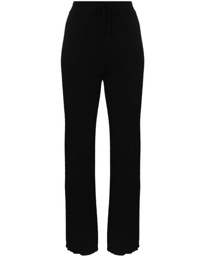 Lisa Yang Heather Knitted Drawstring Track Trousers - Black