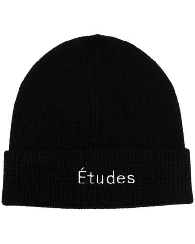 Etudes Studio Logo-embroidered Wool Beanie - Black