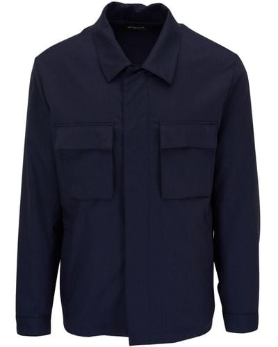 Kiton シャツジャケット - ブルー
