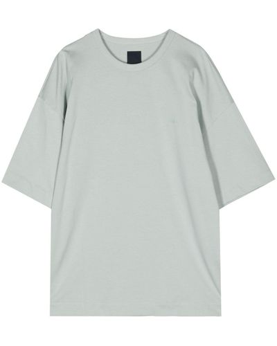 Juun.J Embroidered-detail Cotton T-shirt - Grey