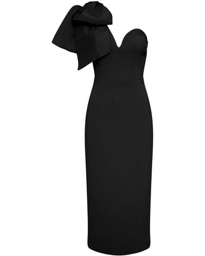 Rebecca Vallance Anais One-shoulder Midi Dress - Black