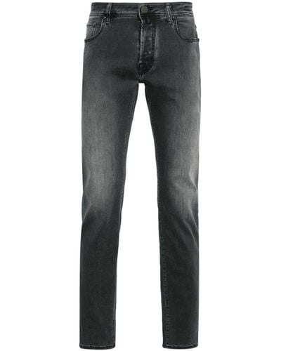 Jacob Cohen Jeans mit Logo-Patch - Grau