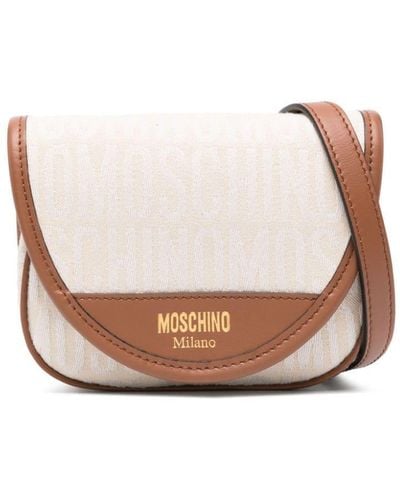 Moschino Logo-jacquard Crossbody Bag - Pink
