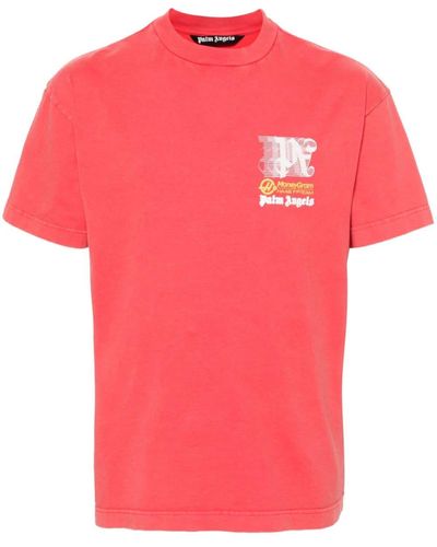 Palm Angels X Moneygram Haas F1 Cotton T-shirt - Pink