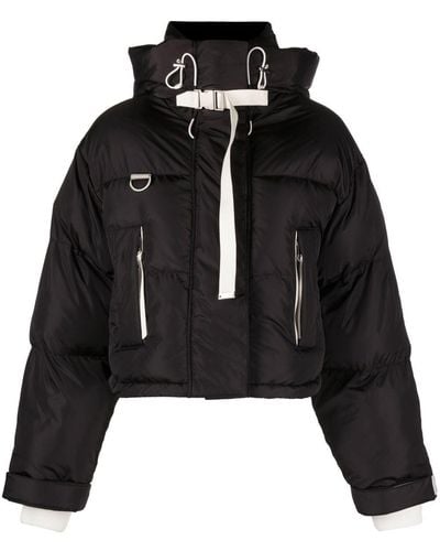 SHOREDITCH SKI CLUB Willow Cropped Puffer Jacket - Black