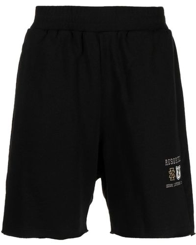 Izzue Logo-print Cotton Shorts - Black