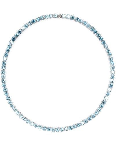 Swarovski Matrix Tennis Crystal-embellished Necklace - White