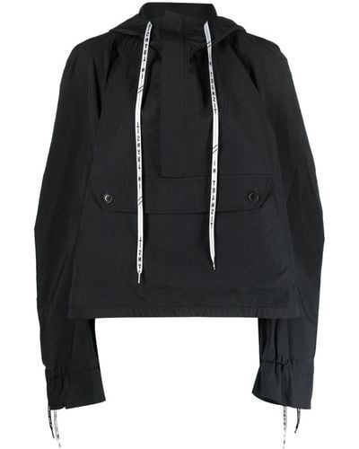 Henrik Vibskov Delivery Half-zip Hooded Jacket - Black