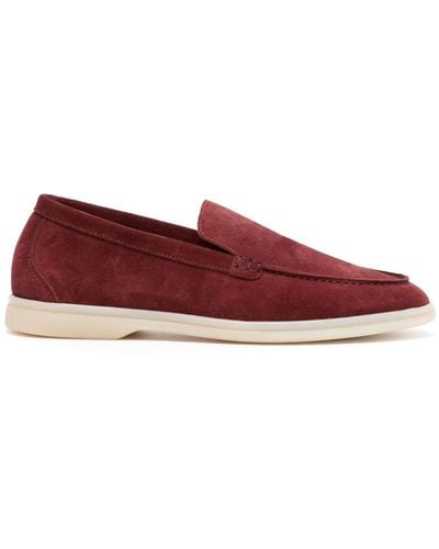 SCAROSSO Ludovico Suède Loafers - Rood