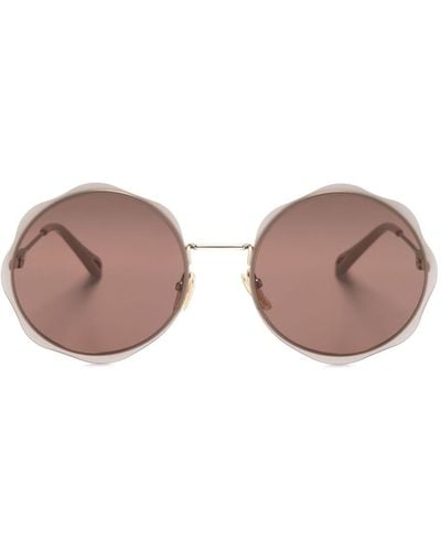 Chloé Carlina Round-frame Sunglasses - Pink