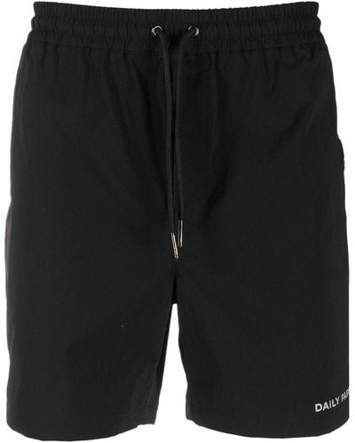 Daily Paper Shorts mit Logo-Print - Schwarz