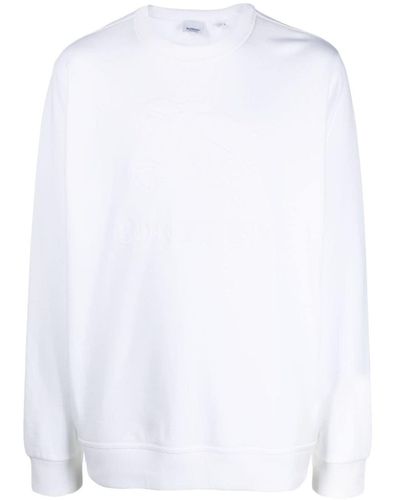 Burberry Sweater Van Biologisch Katoen - Wit