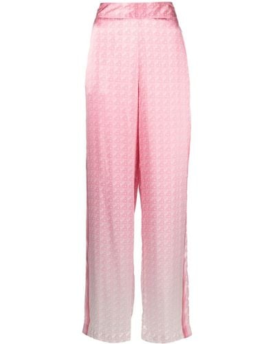 Casablancabrand Pantalon Morning City View en soie - Rose