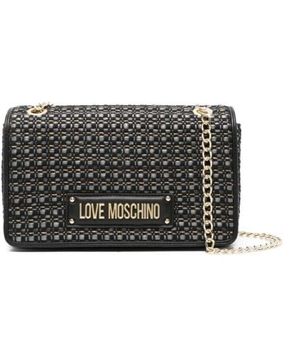 Love Moschino Jacquard Crossbody Bag - Gray