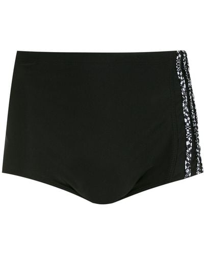 Amir Slama Side Stripe-detail Swim Shorts - Black