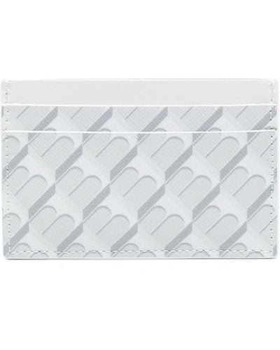 Tammy & Benjamin Geometric-pattern Leather Card Holder - White