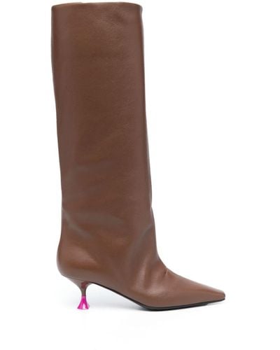 3Juin 55mm Knee-length Leather Boots - Brown