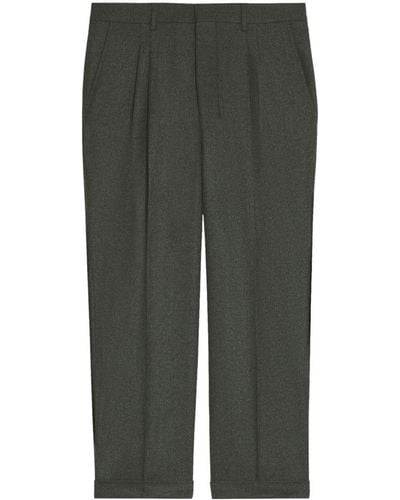 Ami Paris Pleated Tapered Trousers - Grey