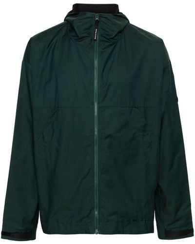 District Vision Zipped Hooded Jacket - Green